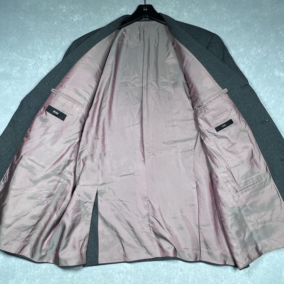 Hugo Boss Wool Blazer Men’s 48 Regular Gray Scorsese/Movie Jacket - Picture 8 of 16